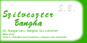szilveszter bangha business card